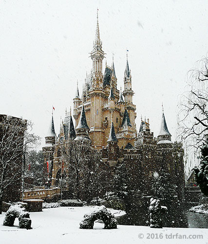 Tokyo Disneyland Castle in the Snow