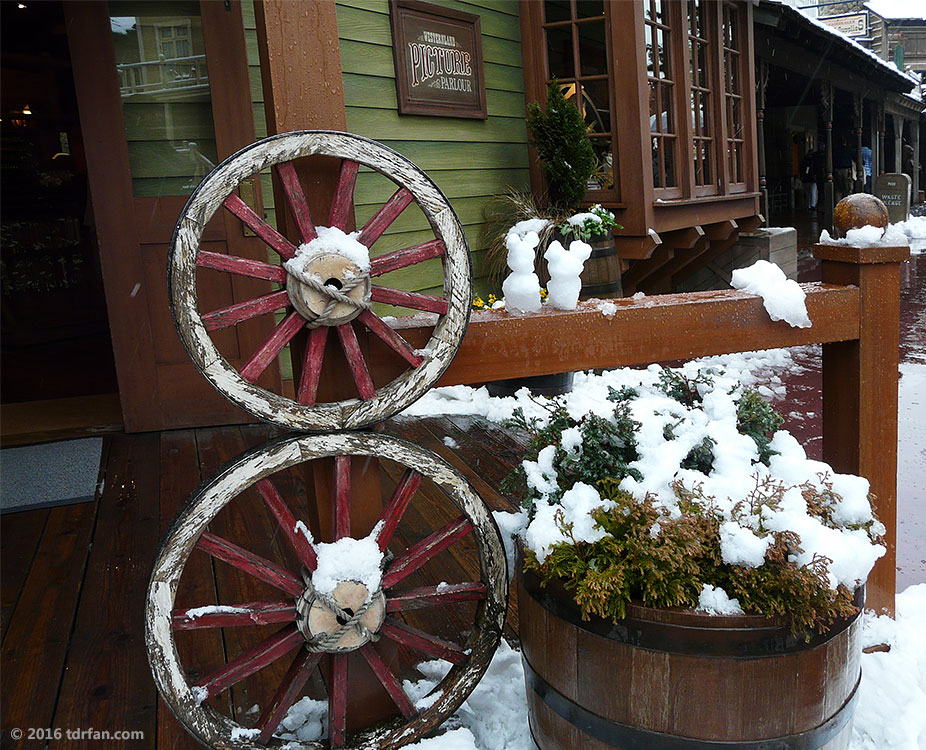 Tokyo Disneyland in the Snow